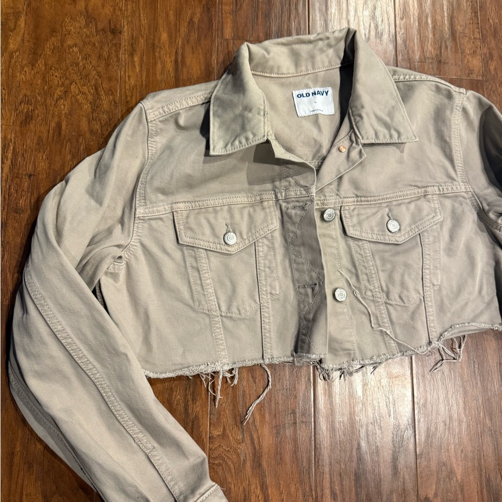 Old Navy Beige Jean Jacket - Picture 2 of 4